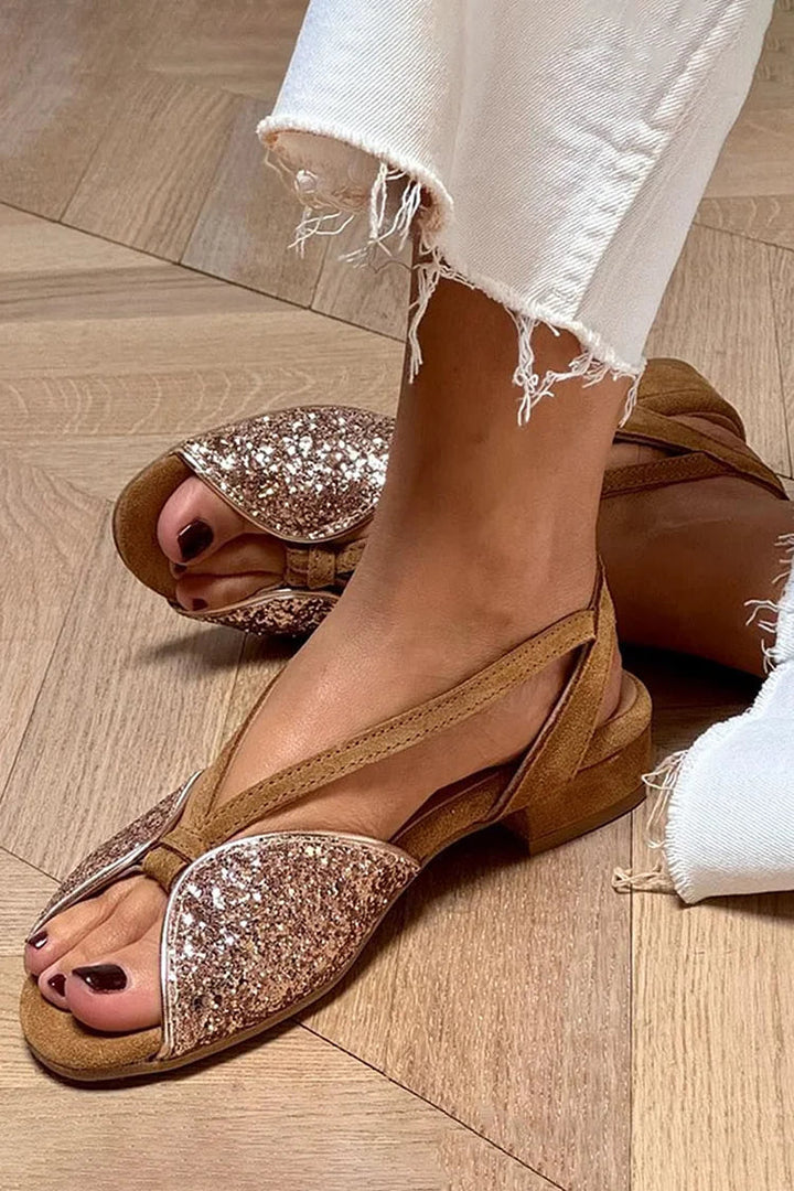 GLITTER LOW SANDAL