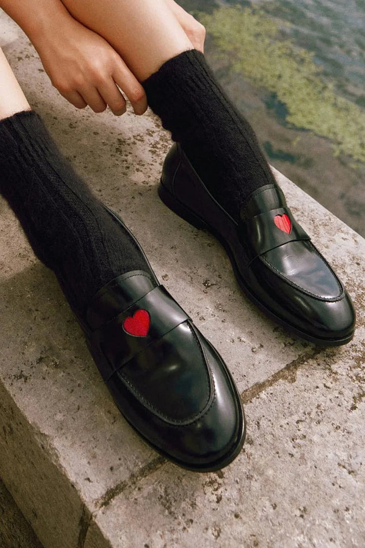 CLASSIC LOAFER WITH HEART DETAIL