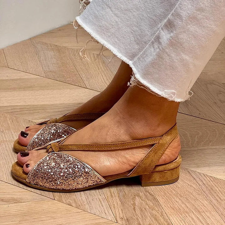 GLITTER LOW SANDAL