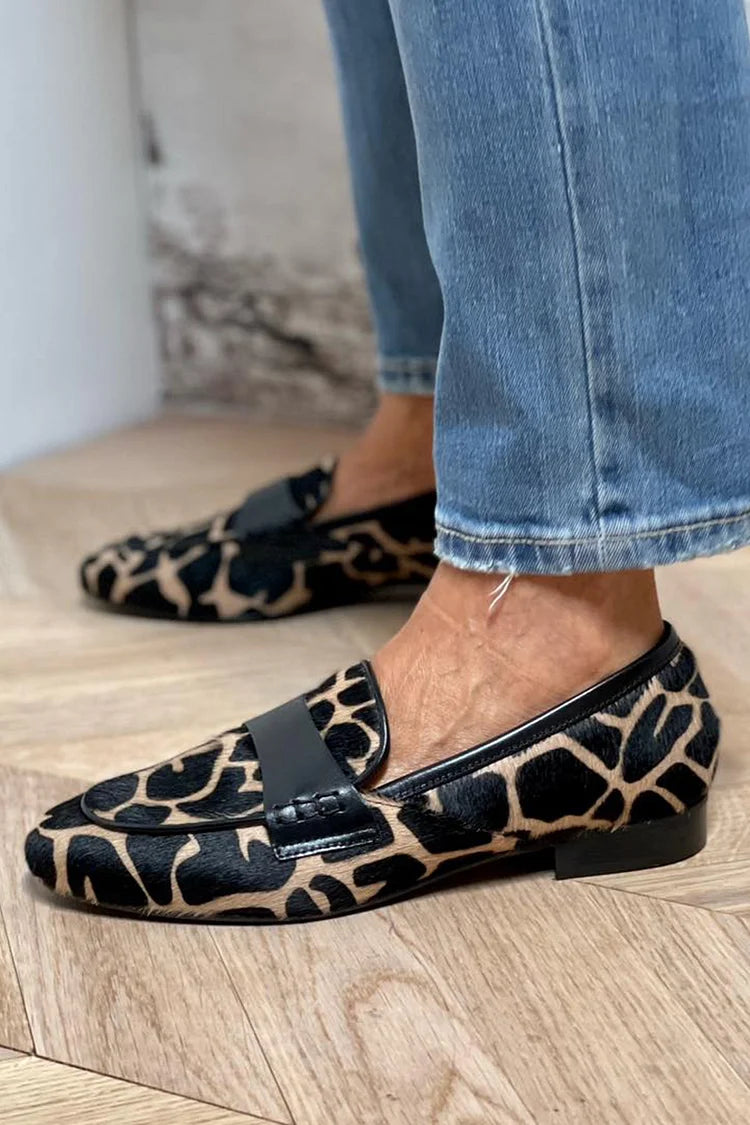 ANIMAL PRINT LOAFERS