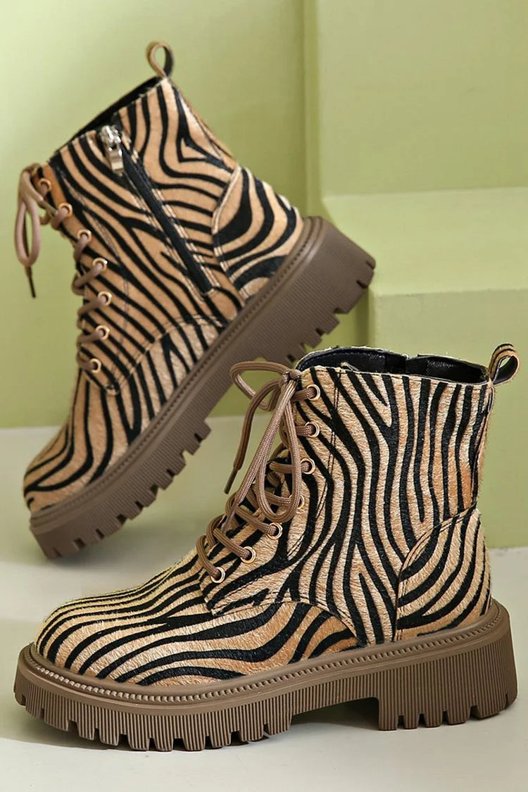 ZEBRA STRAP BOOT