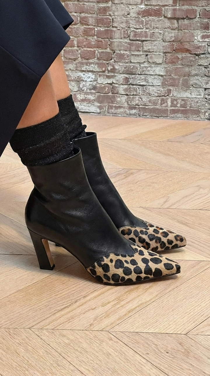 ANIMAL PRINT ANKLE BOOT