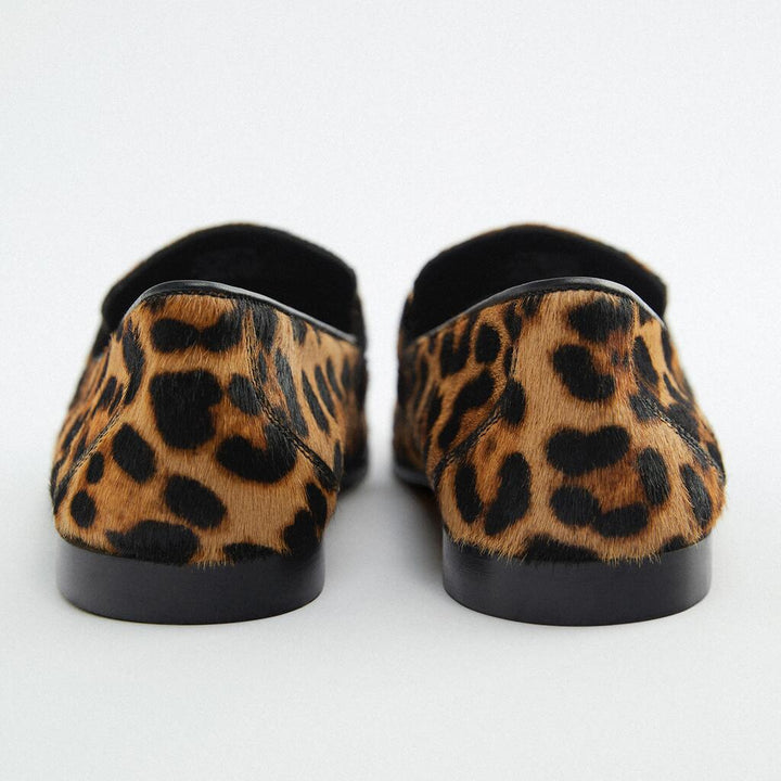 ANIMAL PRINT LOAFER WITH METALLIC DETAIL