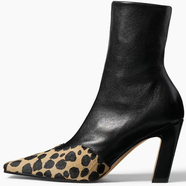 ANIMAL PRINT ANKLE BOOT