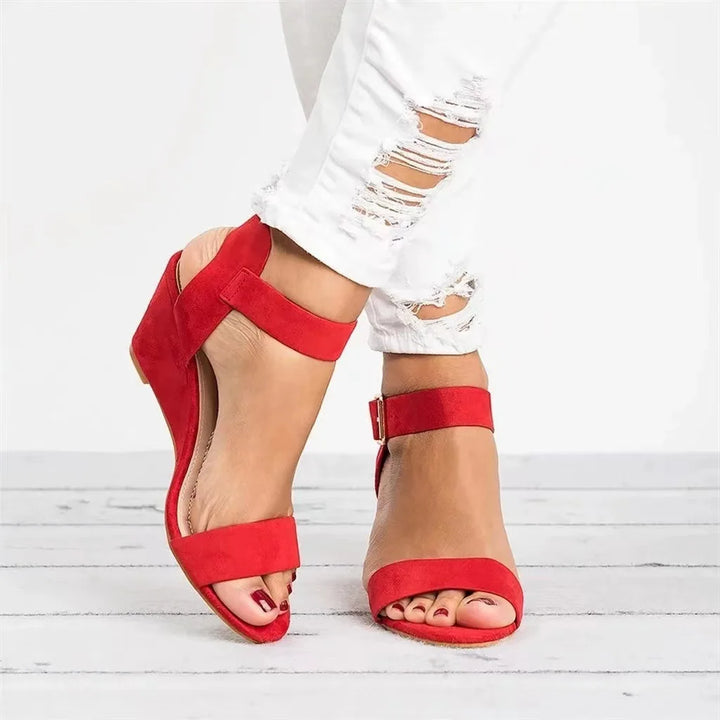 SANDAL WITH ESSENTIAL STRAP AND ANKLE STRAP