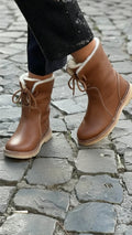 LACED LINED BOOTS