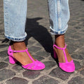 HEEL-TOE PUMPS WITH T-BAR