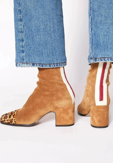 ANIMAL PRINT ANKLE BOOTS