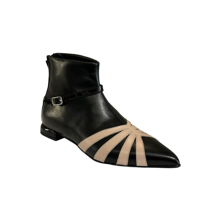 GEOMETRIC ANKLE BOOT WITH POINTED TOE