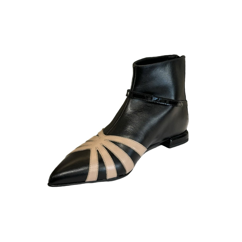 GEOMETRIC ANKLE BOOT WITH POINTED TOE